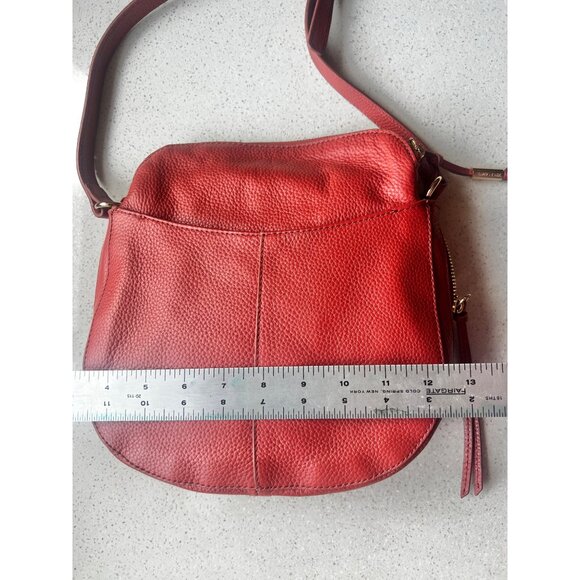 Vince Camuto Red Leather Crossbody Bag With Adjustable Strap - Picture 4 of 16